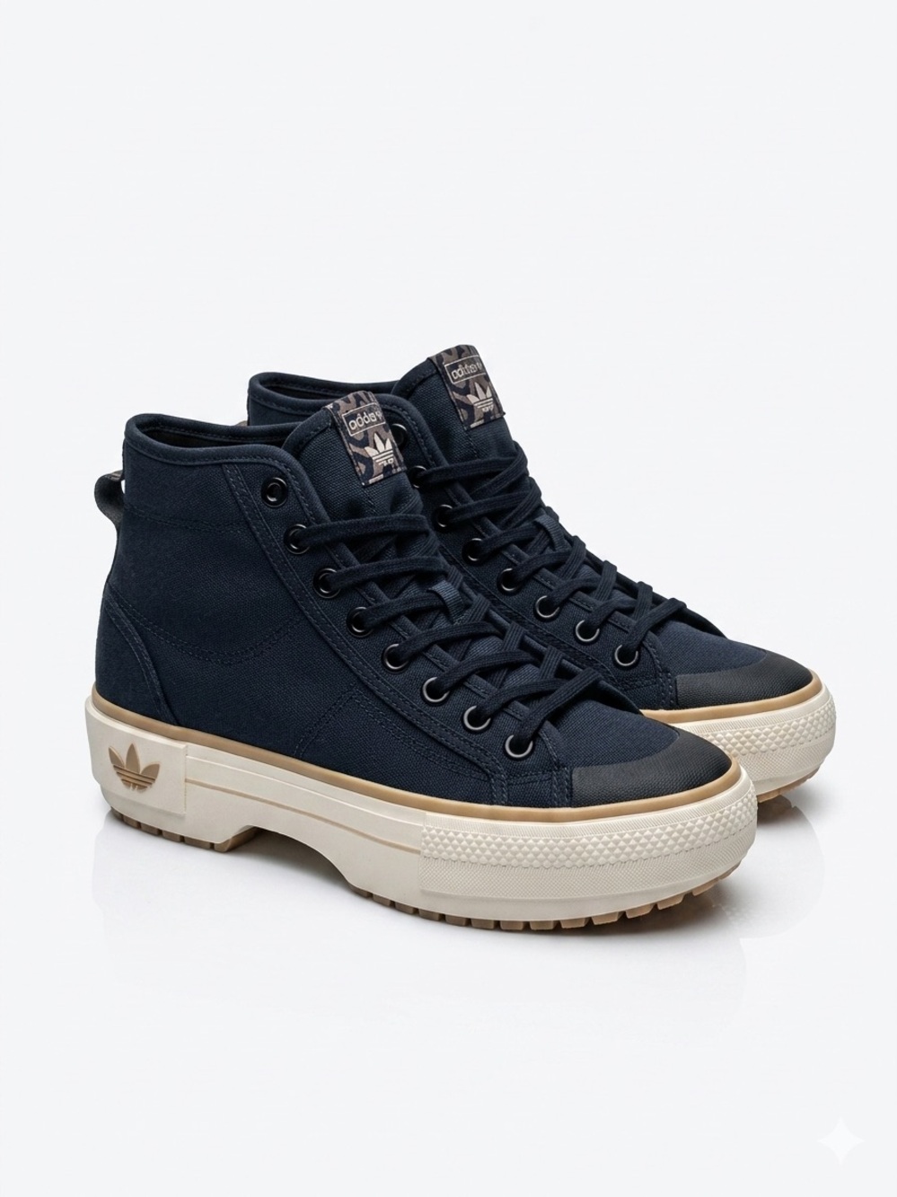 Adidas Women’s Nizza Trek High-top Platform Sneakers- Black|Size 10